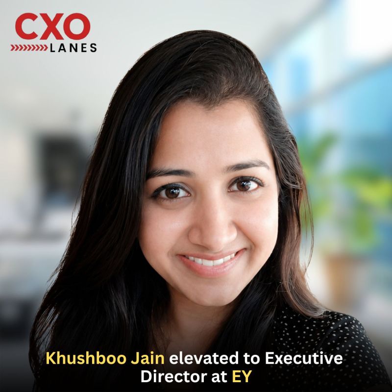 Khushboo Jain has been elevated to Executive Director at EY, one of the world's leading professional services organizations specializing in