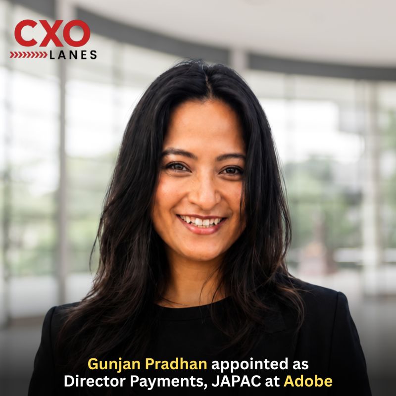 Gunjan Pradhan has been appointed as Director Payments, JAPAC at Adobe bringing extensive expertise in payments strategy, fintech innovation