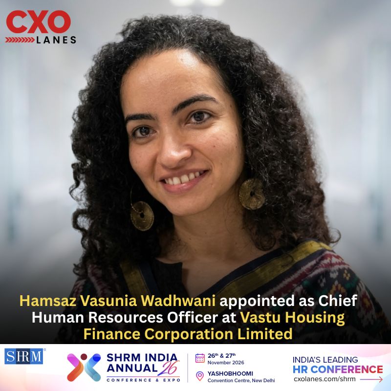 Hamsaz Vasunia Wadhwani has been appointed as Chief Human Resources Officer at Vastu Housing Finance Corporation Ltd....