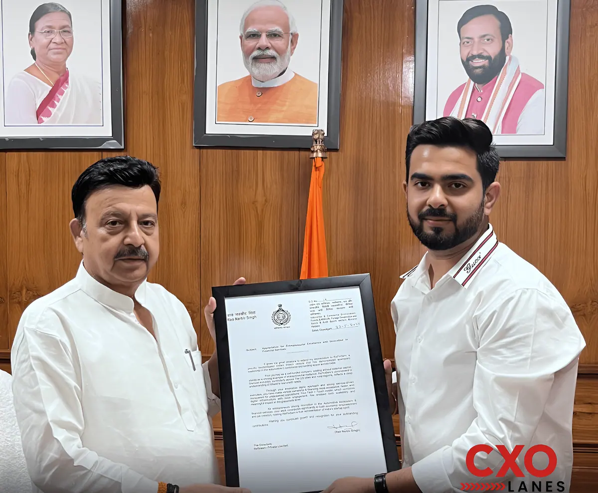 Pankaj Bajaj Recognised by Haryana Government for Transforming Auto-Financing with ReFinServ