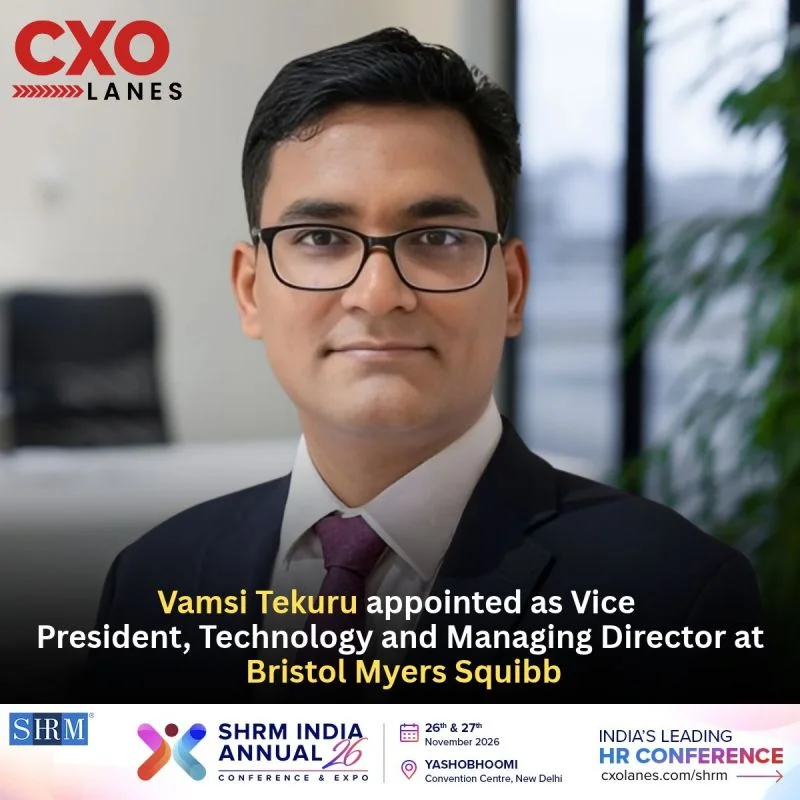 Vamsi Tekuru appointed as Vice President, Technology and Managing Director at Bristol Myers Squibb in Hyderabad