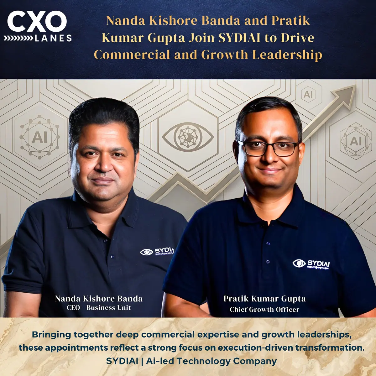 CXO Lanes announces the leadership team at SYDIAI