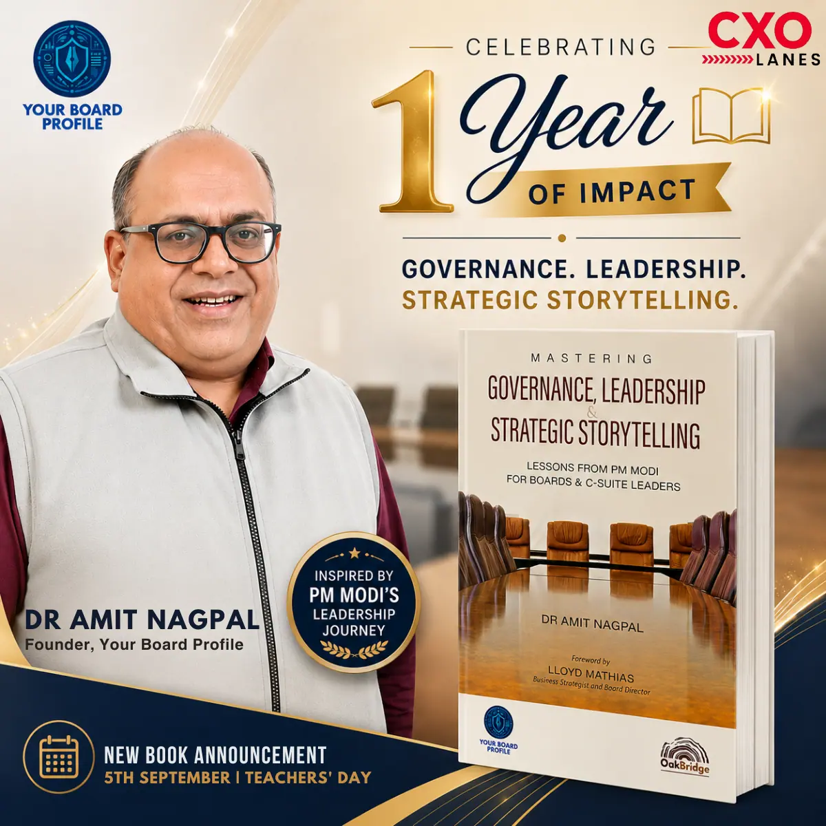 Your Board Profile Celebrates the First Anniversary of its book on Governance, Leadership & Strategic Storytelling