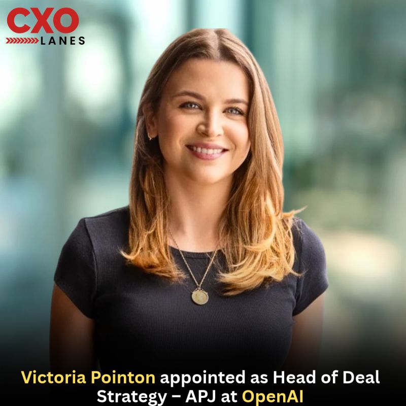 Victoria Pointon appointed as Head of Deal Strategy – APJ at OpenAI