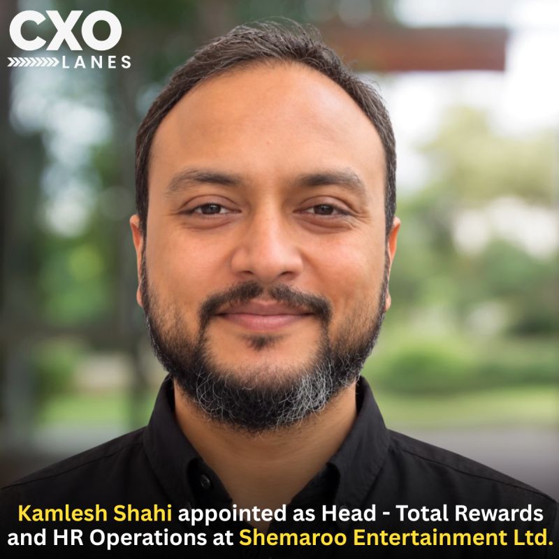 Kamlesh Shahi has been appointed as Head - Total Rewards and HR Operations at Shemaroo Entertainment Ltd. He brings extensive HR