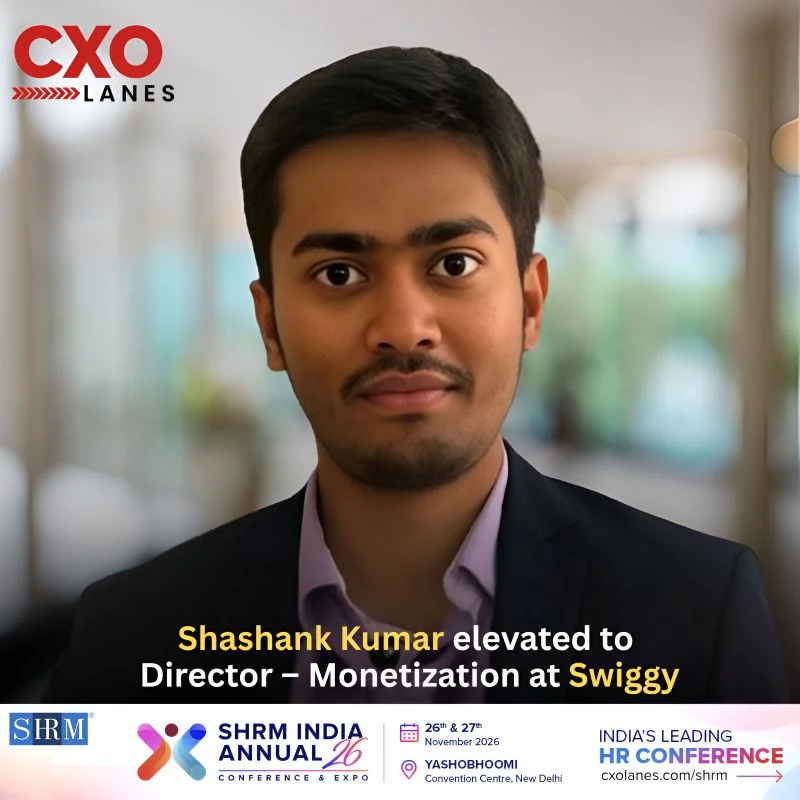 Shashank Kumar elevated to Director – Monetization at Swiggy
