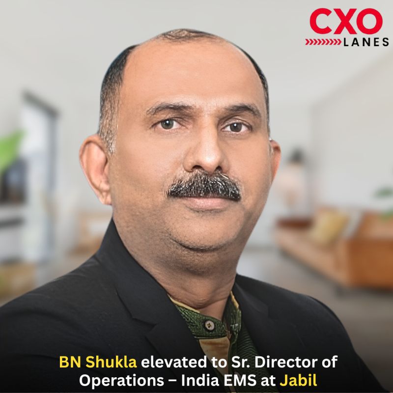 BN Shukla has been elevated to Sr. Director of Operations – India EMS at Jabil. In this expanded leadership role, he will continue driving o