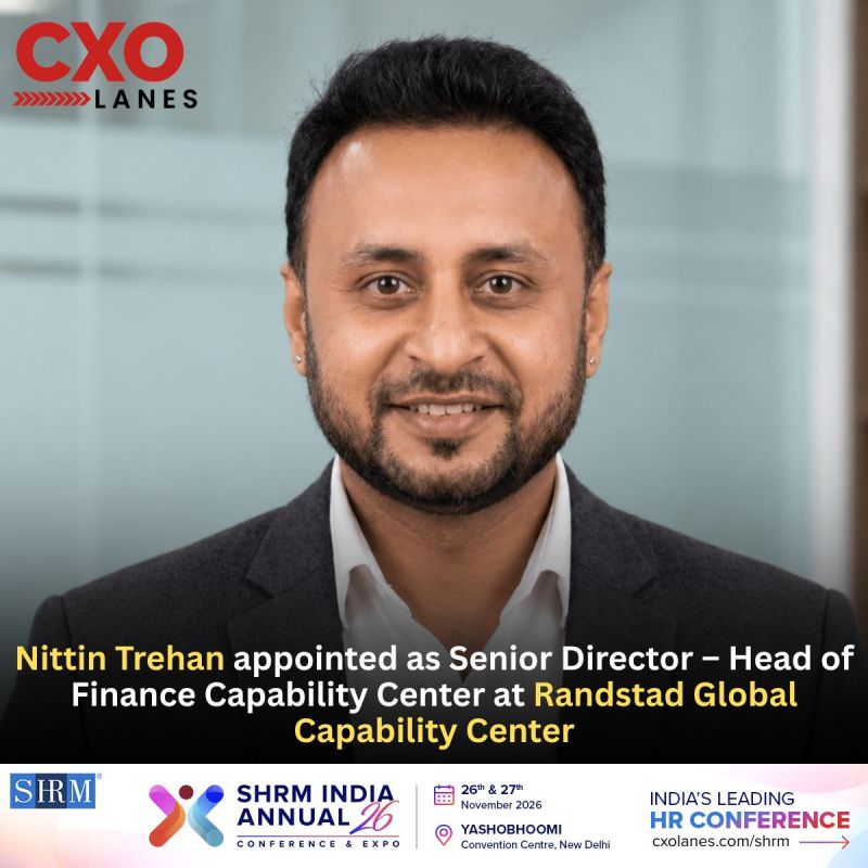 Nittin Trehan has been appointed as Senior Director – Head of Finance Capability Center at Randstad Global Capability...