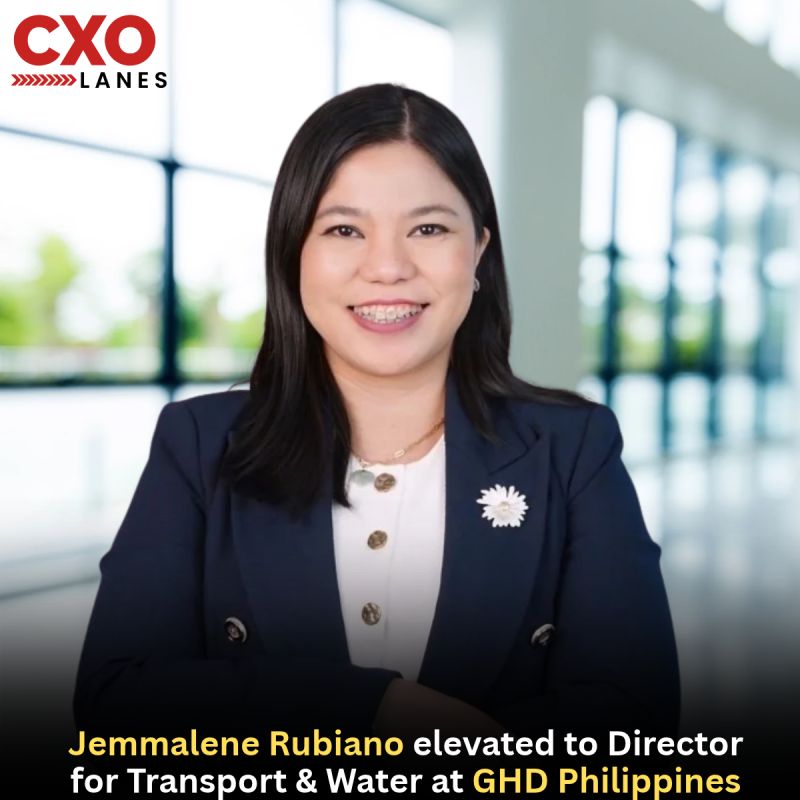 Jemmalene Rubiano elevated as Director for Transport & Water at GHD Philippines