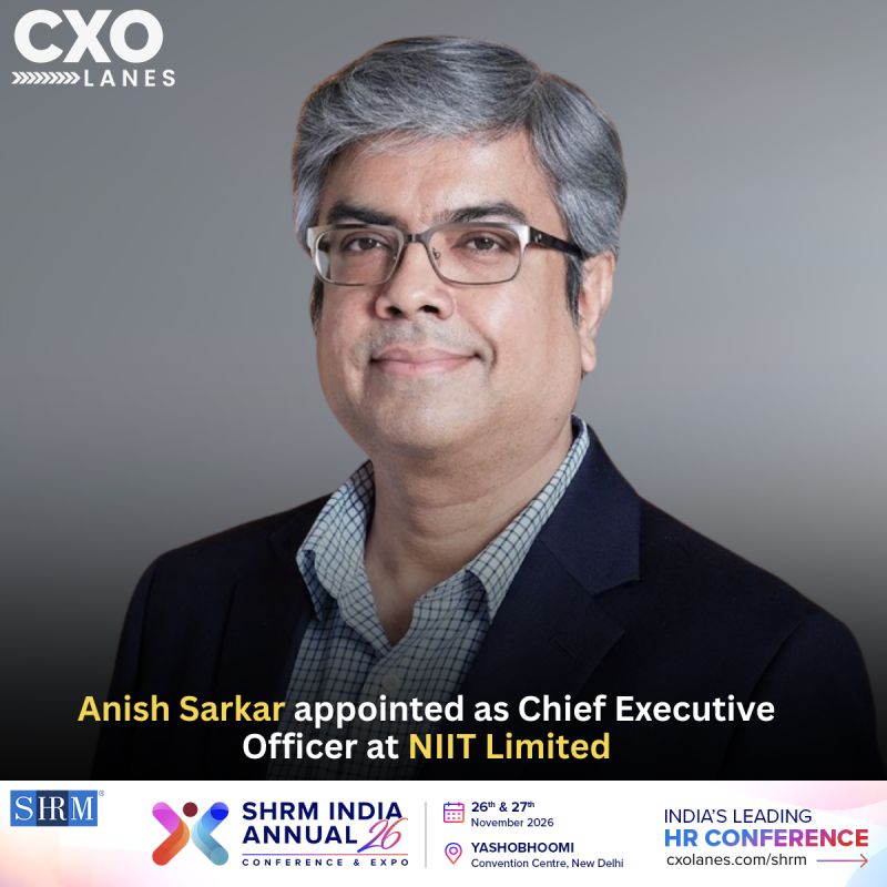 Anish Sarkar has been appointed as Chief Executive Officer at NIIT Limited, effective October 14, 2026, succeeding Pankaj...