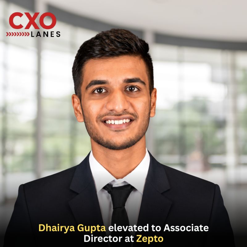 Dhairya Gupta elevated to Associate Director at Zepto, recognizing his strong contributions across business finance, profitability managemen
