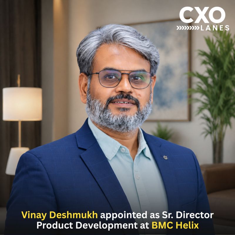 Vinay Deshmukh has been elevated to Sr. Director Product Development at BMC Helix. In this role, he is leading AI initiatives for ITSM and E