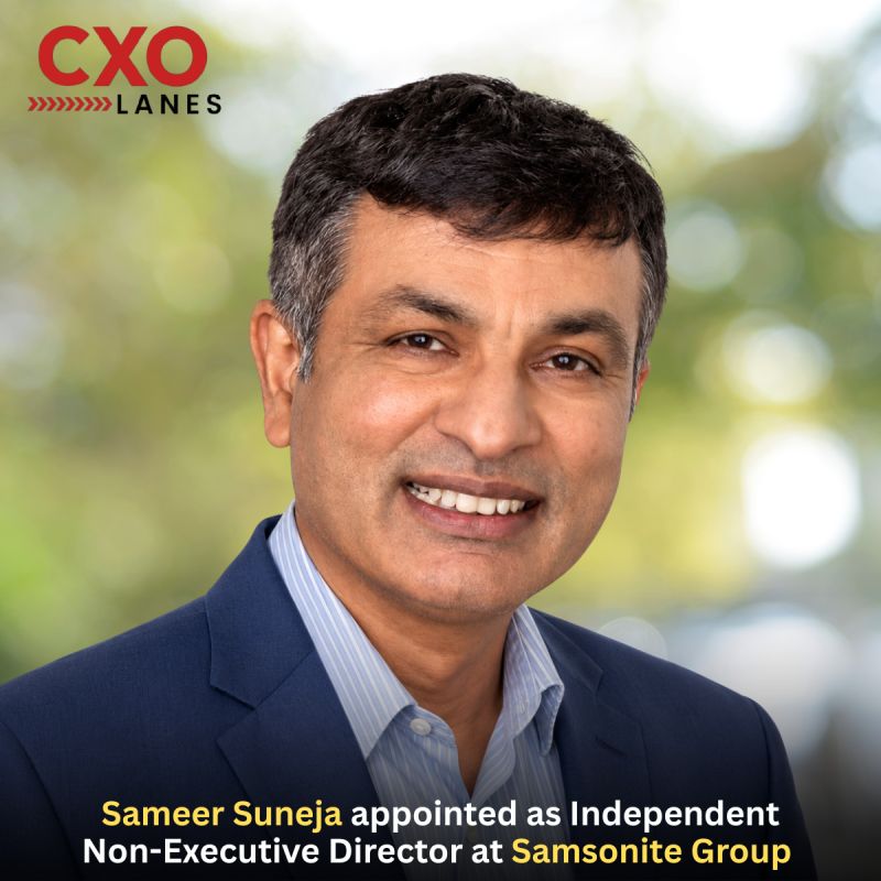 Sameer Suneja has been appointed as Independent Non-Executive Director at Samsonite Group S.A, bringing with him more than three decades of