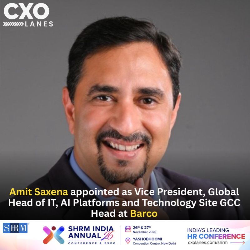 Amit Saxena has been appointed as Vice President, Global Head of IT, AI Platforms and Technology Site GCC Head at Barco. He...