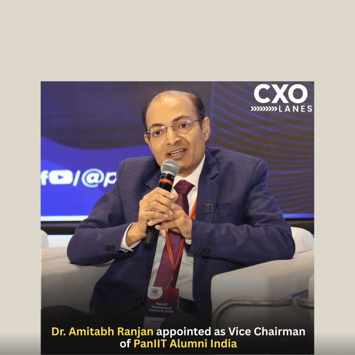 Dr. Amitabh Ranjan has been appointed as Vice Chairman of PanIIT Alumni India