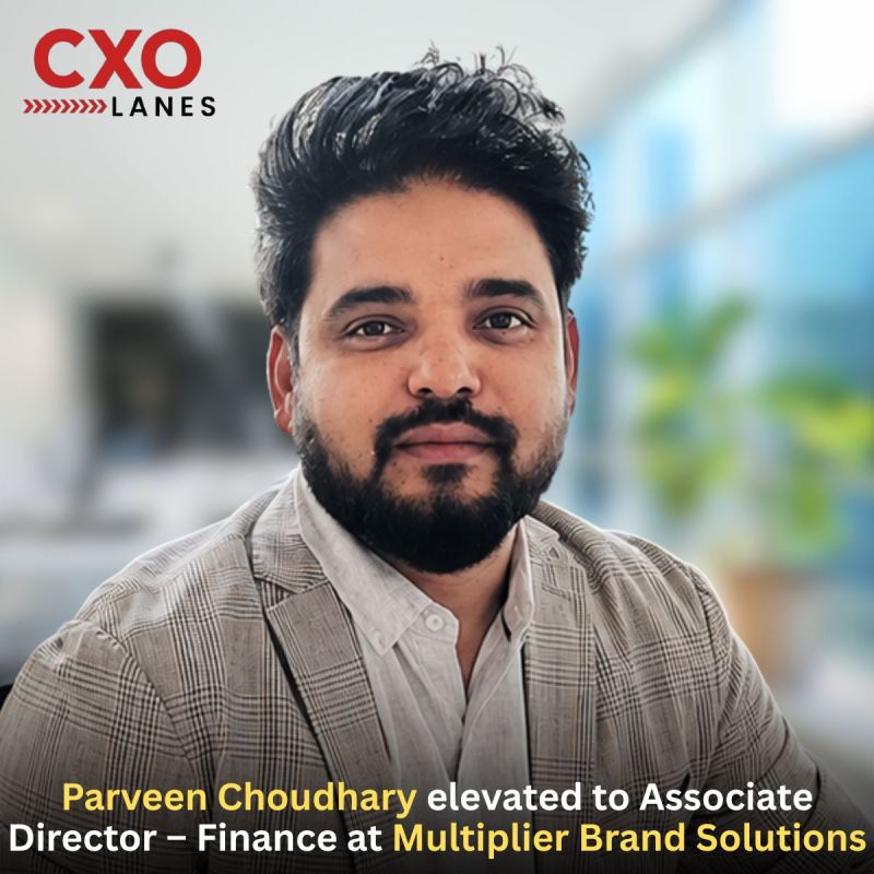Parveen Choudhary has been elevated to Associate Director – Finance at Multiplier Brand Solutions, marking a significant milestone in a care