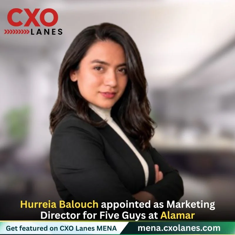 Hurreia Balouch appointed as Marketing Director for Five Guys KSA at Alamar
