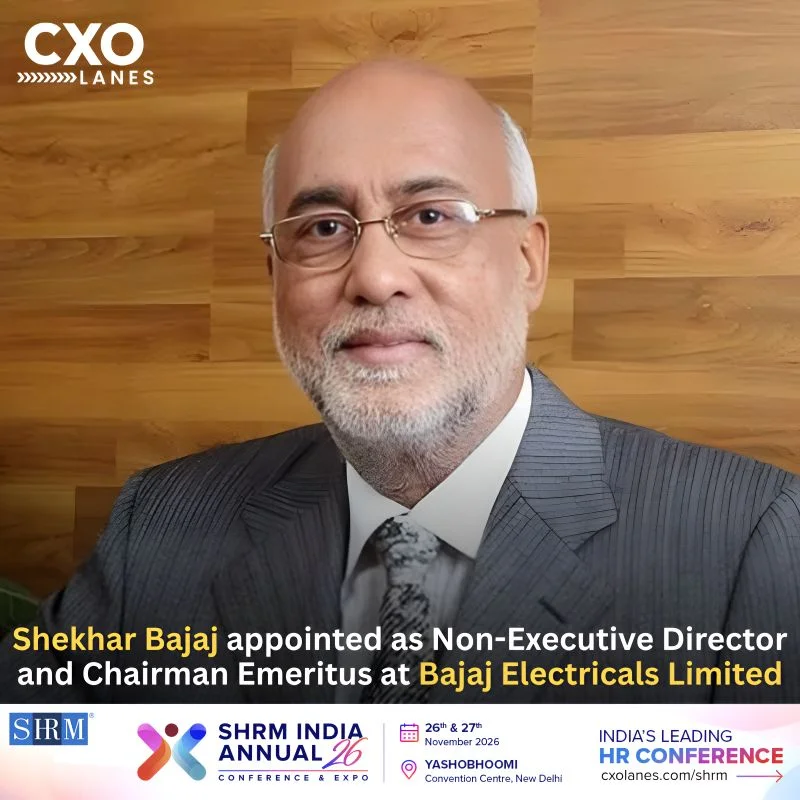 Shekhar Bajaj transitions to the role of Non-Executive Director and Chairman Emeritus at Bajaj Electricals Ltd