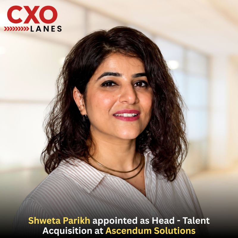 Shweta Parikh has been appointed as Head - Talent Acquisition at Ascendum Solutions, marking a significant milestone in her HR leadership ca