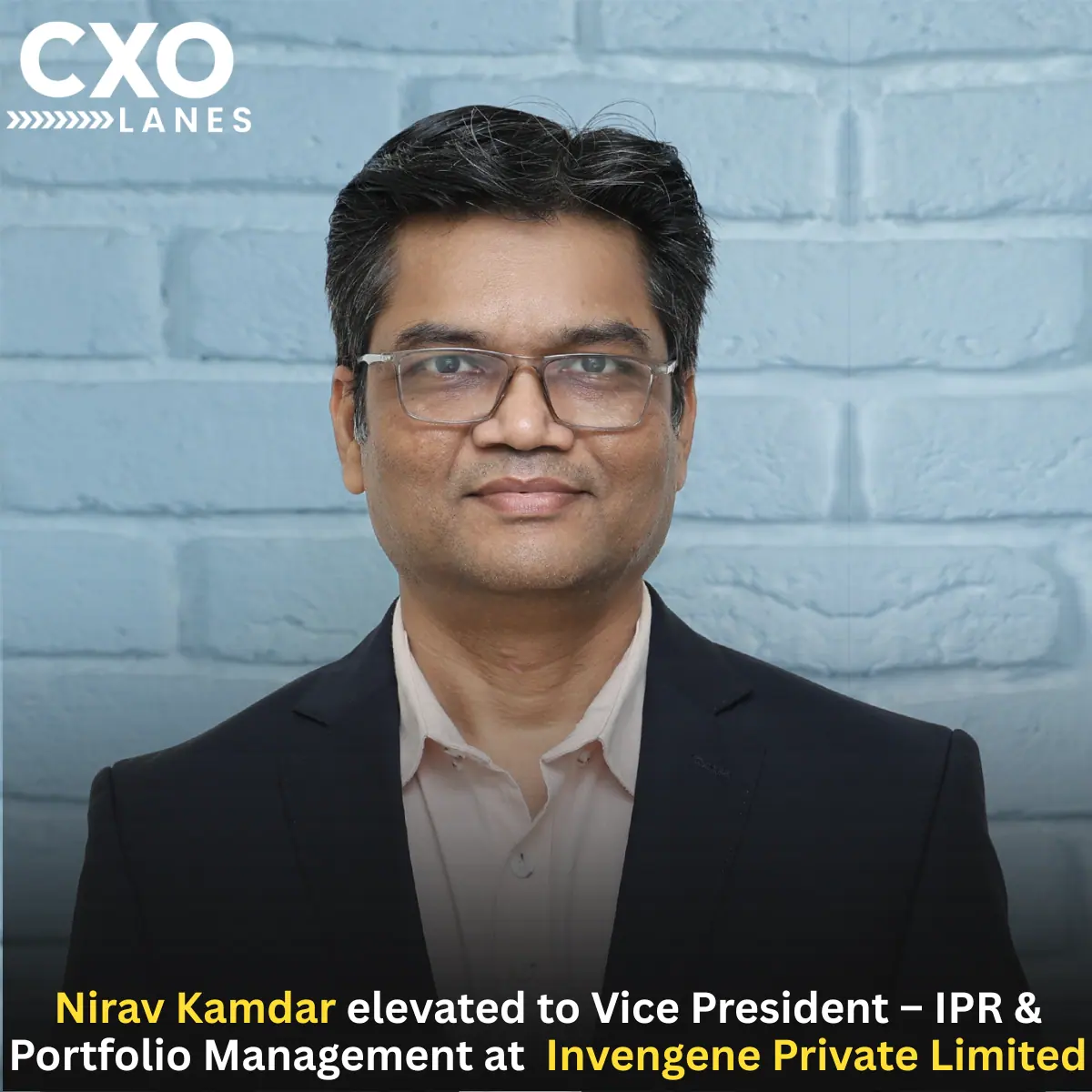 Nirav Kamdar Elevated to Vice President – IPR & Portfolio Management at Invengene Private Limited