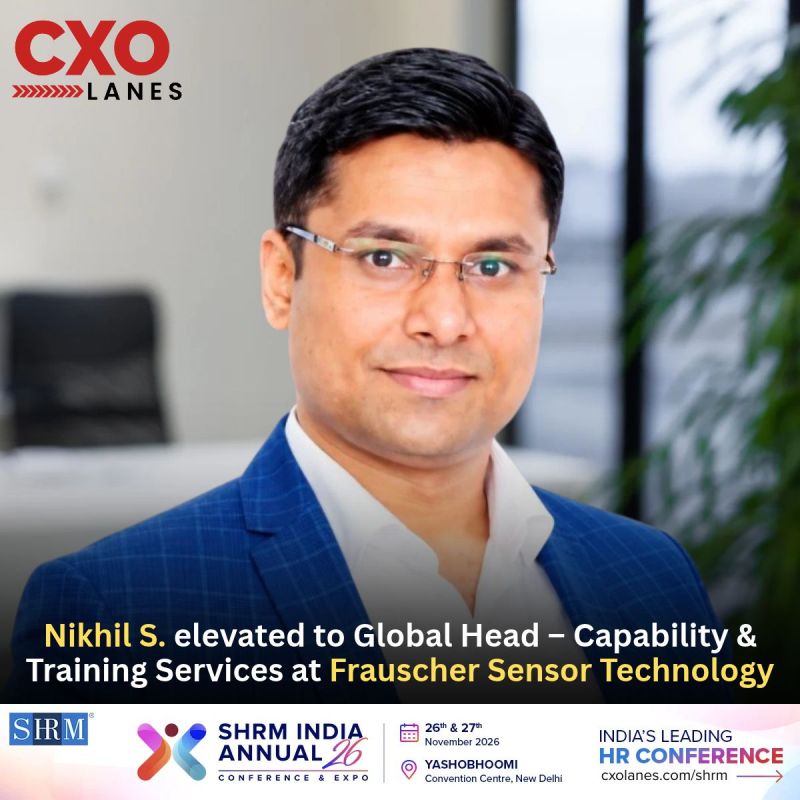 Nikhil S. has been elevated to Global Head – Capability & Training Services at Frauscher Sensor Technology. In his expanded...