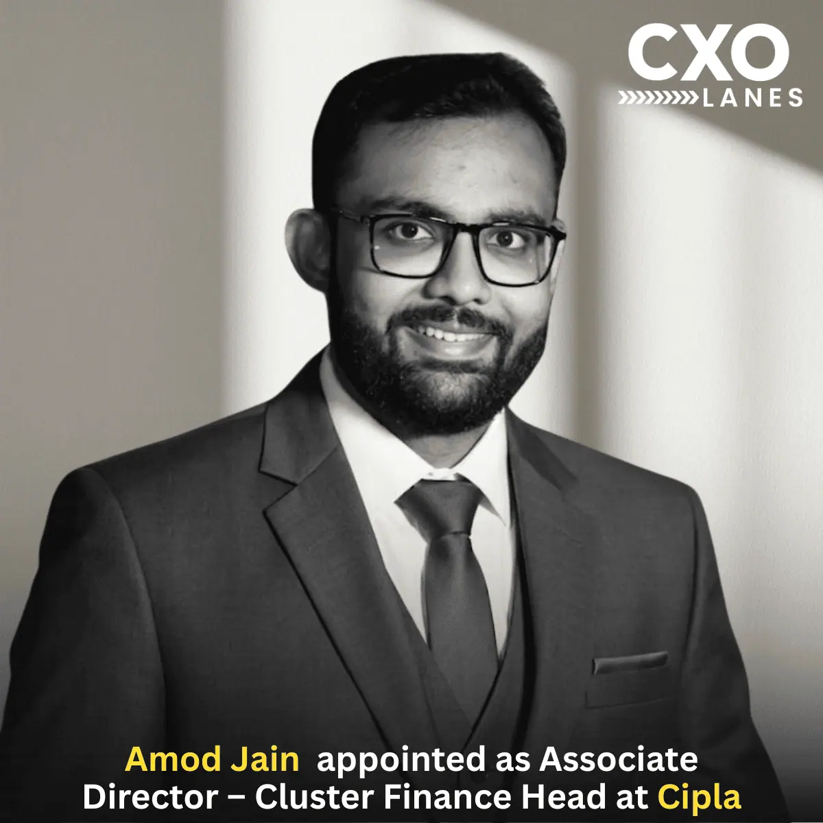 Amod Jain Appointed as Associate Director – Cluster Finance Head at Cipla