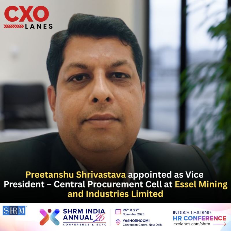 Preetanshu Shrivastava has been appointed as Vice President – Central Procurement Cell at Essel