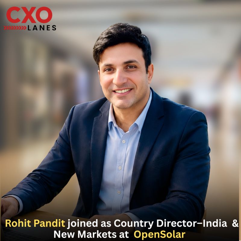 Rohit Pandita has joined OpenSolar as Country Director – India & New Markets, where he will lead the company's growth strategy across India
