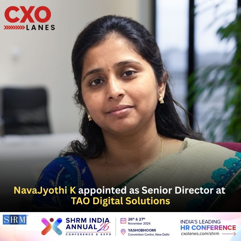 NavaJyothi K has been appointed as Senior Director at TAO Digital Solutions . In this role, Nav