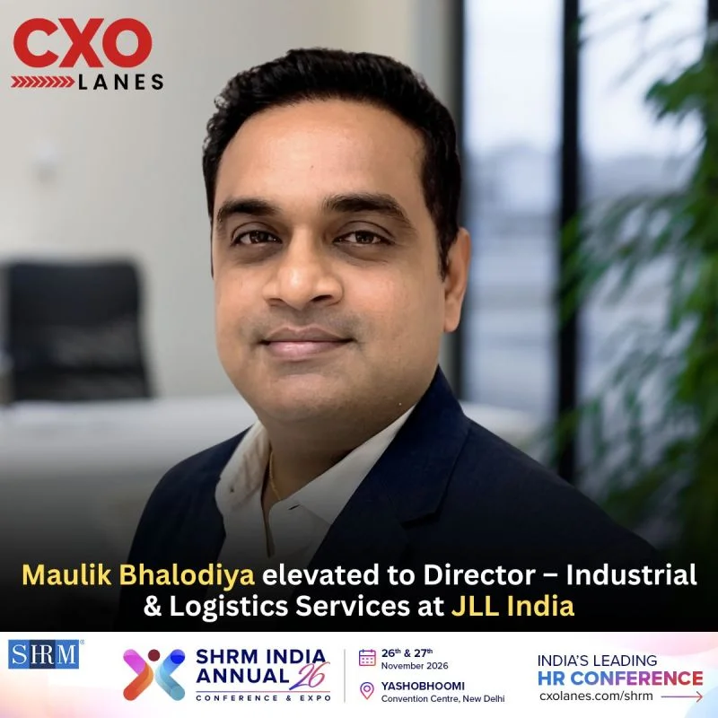 Maulik Bhalodiya elevated to Director – Industrial & Logistics Services at JLL India