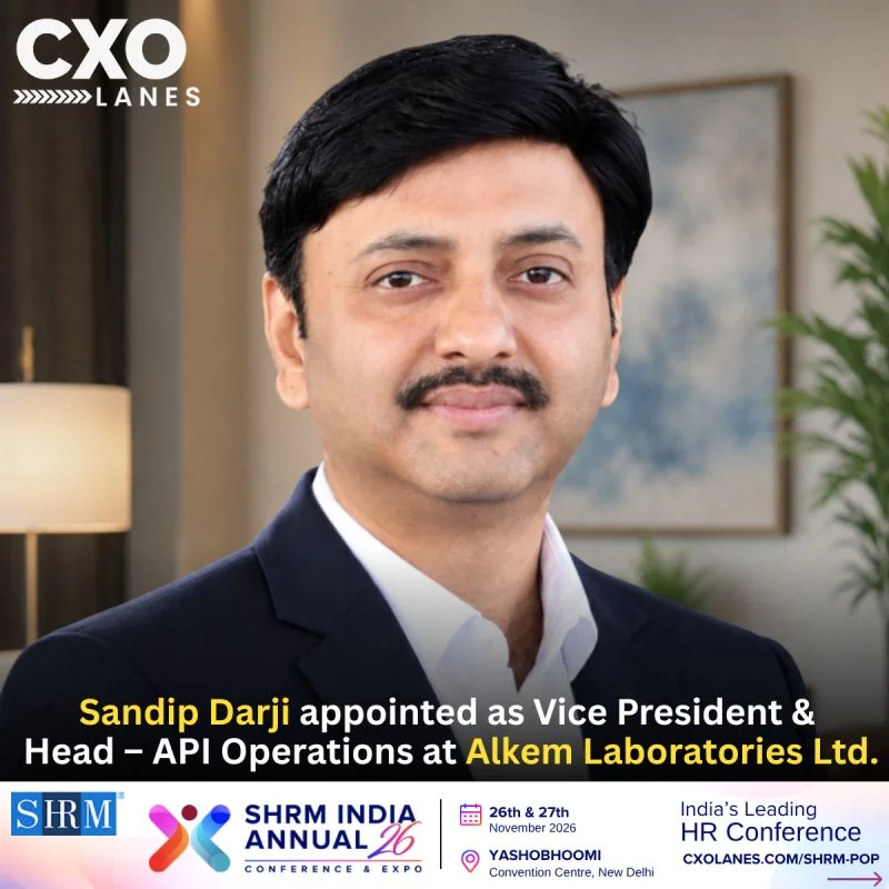 Sandip Darji appointed as Vice President & Head – API Operations at Alkem Laboratories Ltd