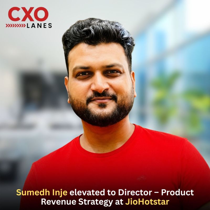 Sumedh Inje has been elevated to Director – Product Revenue Strategy at JioHotstar, reflecting his rapid rise in the digital media and enter