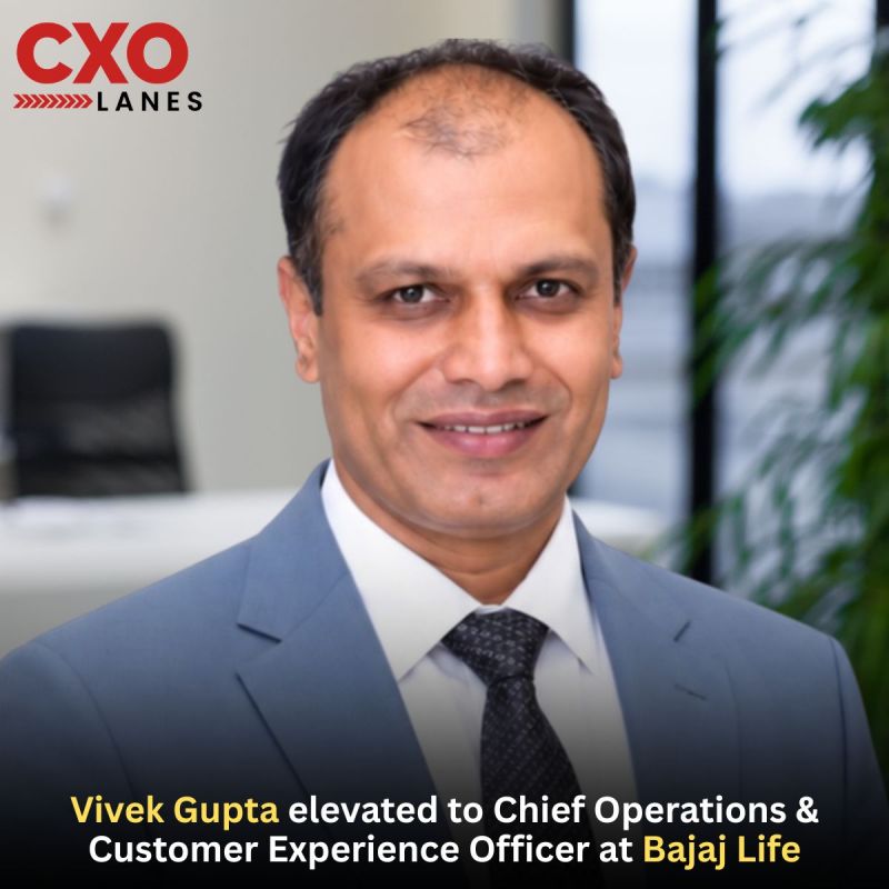 Vivek Gupta has been elevated to Chief Operations & Customer Experience Officer at Bajaj Life. In his new role, he will focus on
