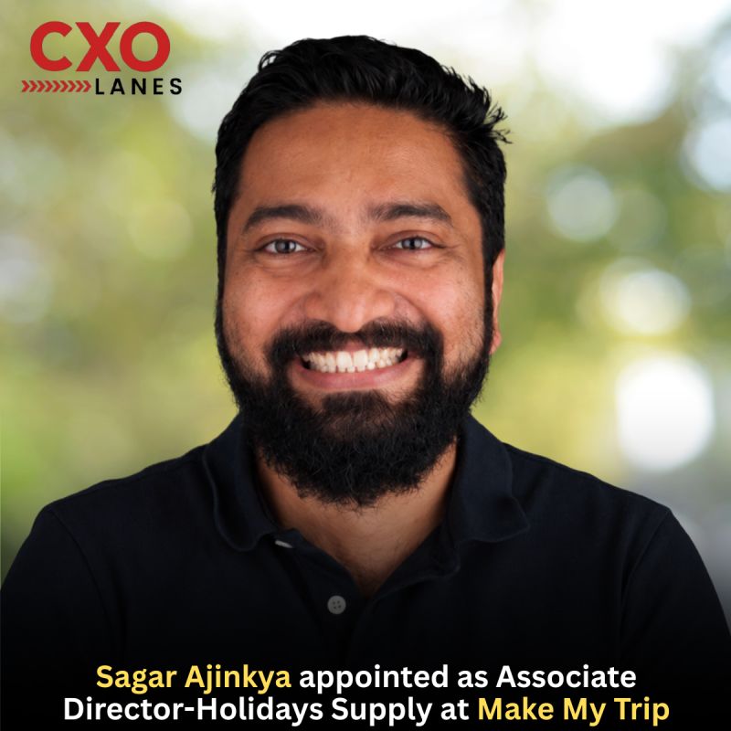 Sagar Ajinkya has been appointed at MakeMyTrip as Associate Director – Holidays Supply (Tours & Activities). With over 22 years of experienc