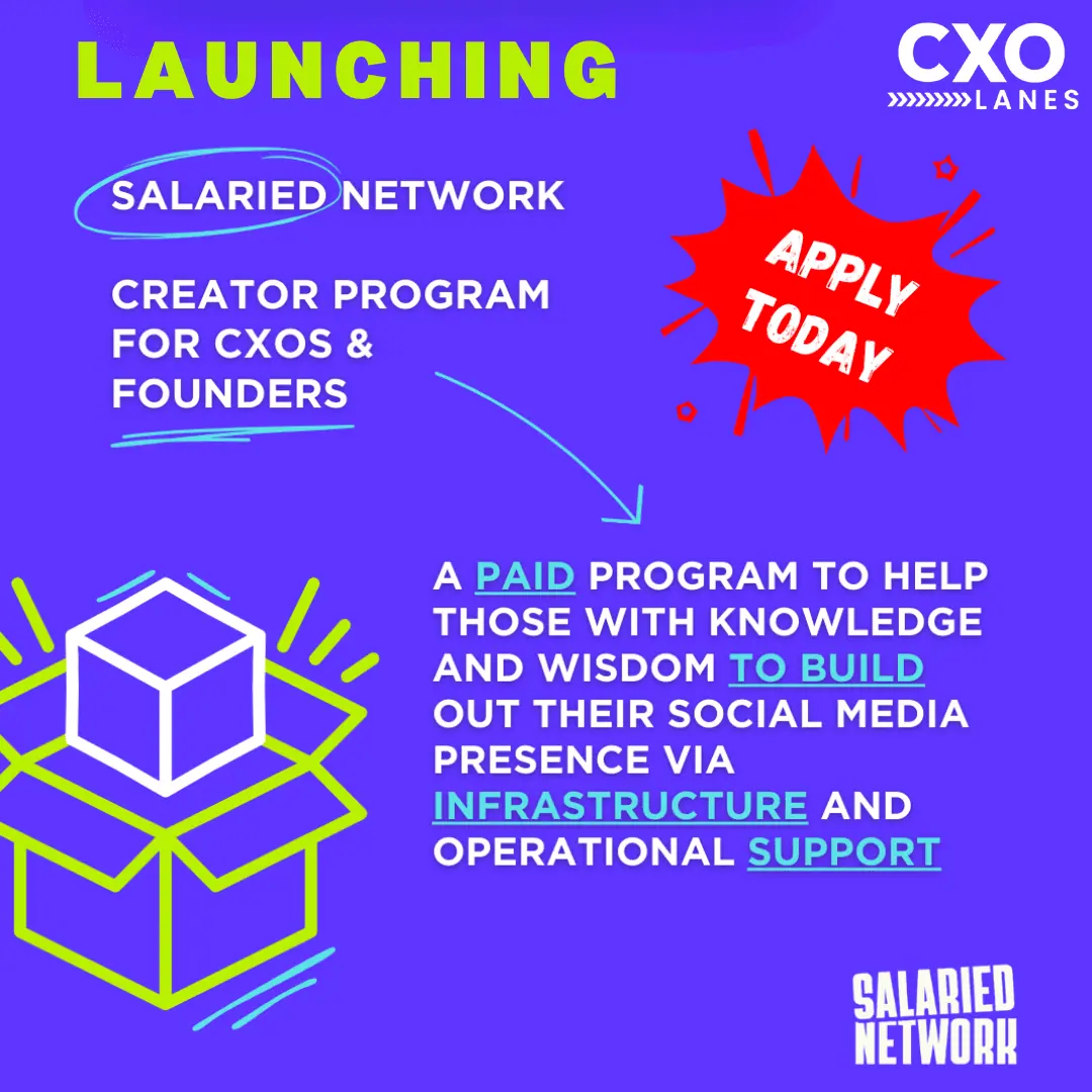 Salaried Network Launches Creator Program for CXOs and Founders