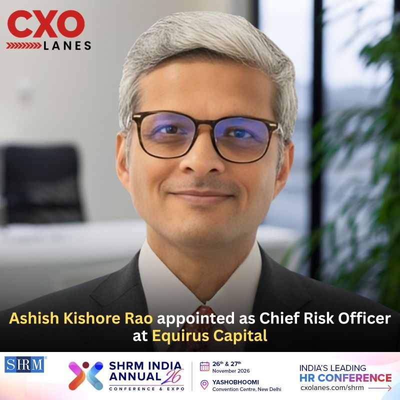 Ashish Kishore Rao has been appointed as Chief Risk Officer at Equirus Capital. In this role, he will focus on strengthening...