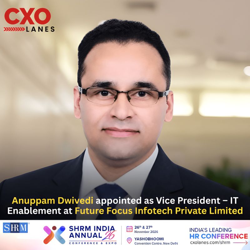 Anuppam Dwivedi has been appointed as Vice President – IT Enablement at Future Focus Infotech Private Limited, bringing...