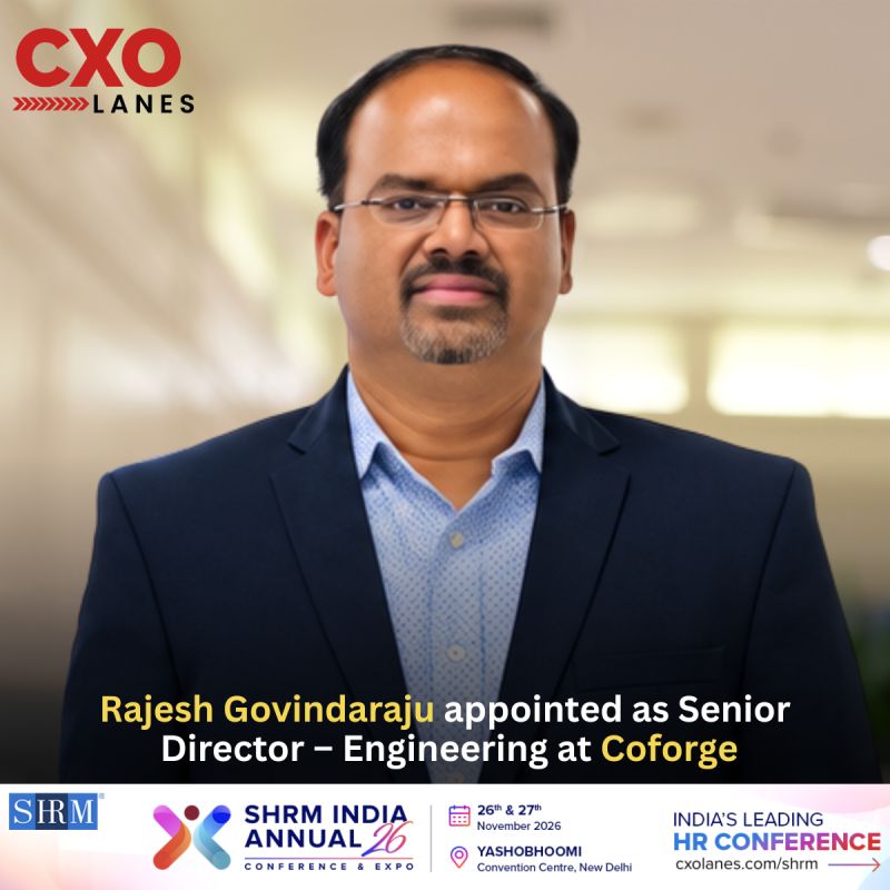 Rajesh Govindaraju has been appointed as Senior Director – Engineering at Coforge , bringing ex