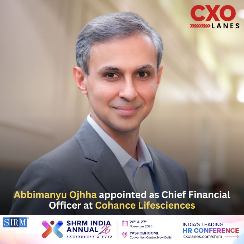 Abbimanyu Ojhha , has been appointed as Chief Financial Officer at Cohance Lifesciences , effec