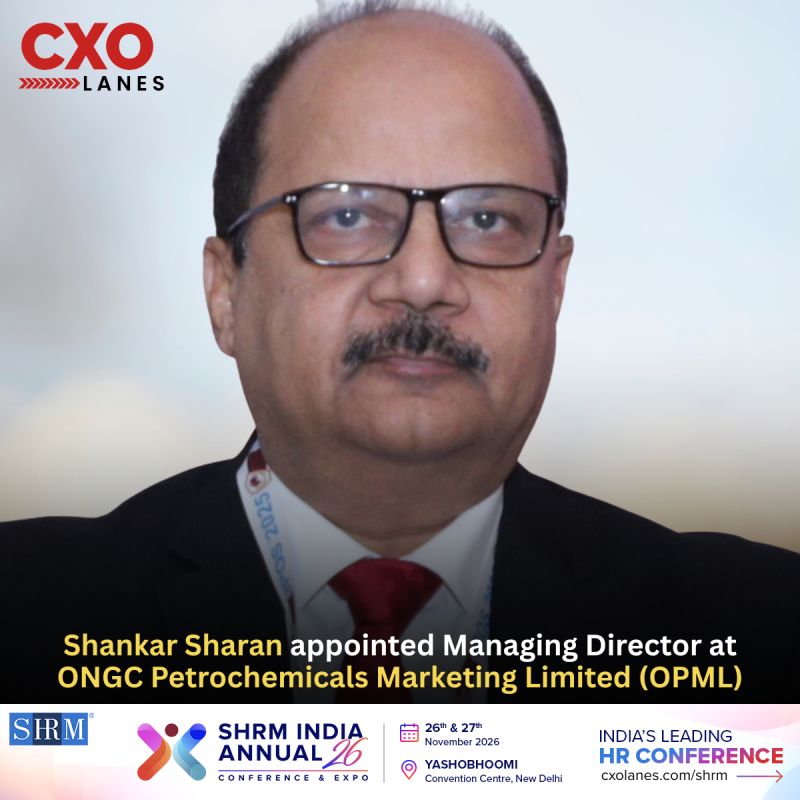 Shankar Sharan has been appointed Managing Director at Oil and Natural Gas Corporation Limited (ONGC) Petrochemicals...