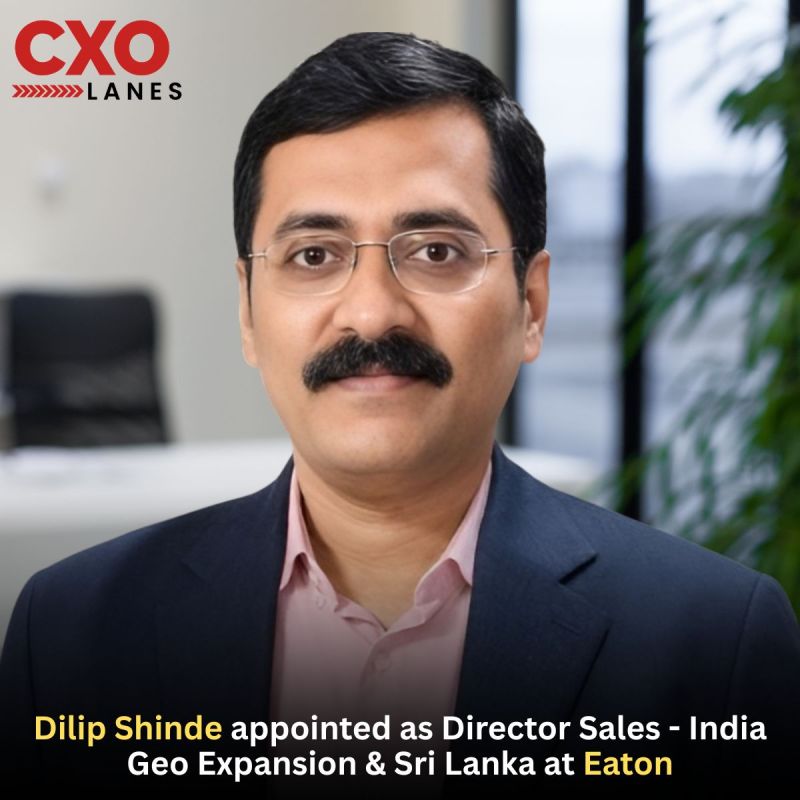 Dilip Shinde has been appointed as Director Sales - India Geo Expansion & Sri Lanka at Eaton. In his new role, he will focus on driving