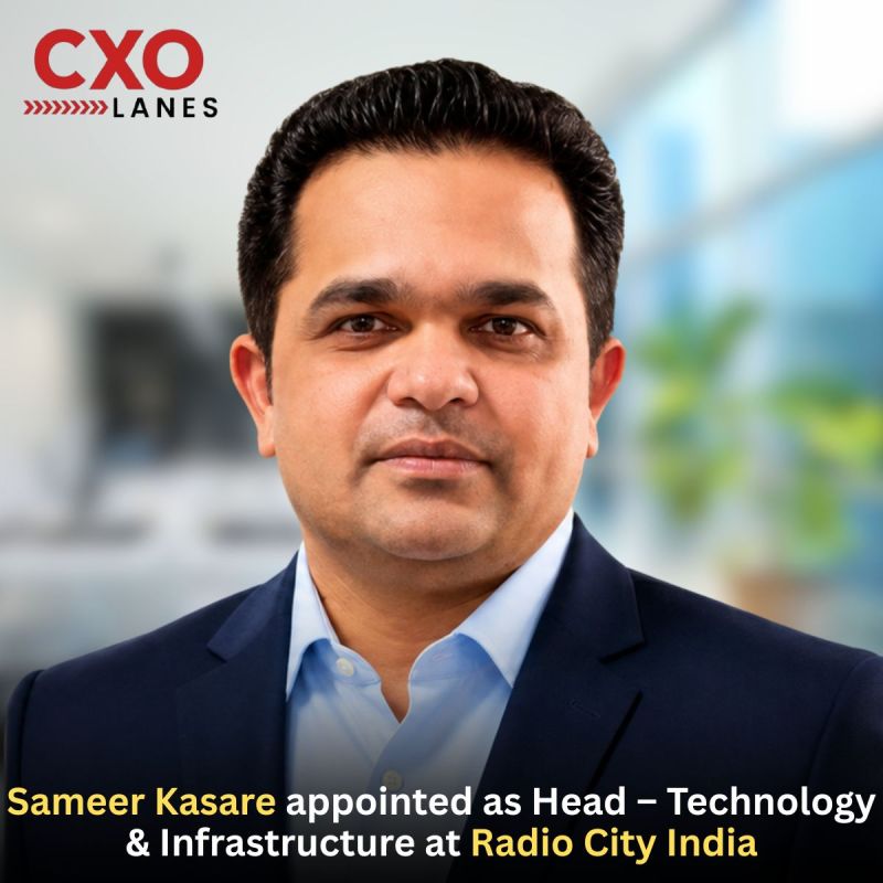 Sameer Kasare has been appointed as Head – Technology & Infrastructure at Radio City India, bringing nearly two decades of experience in tec