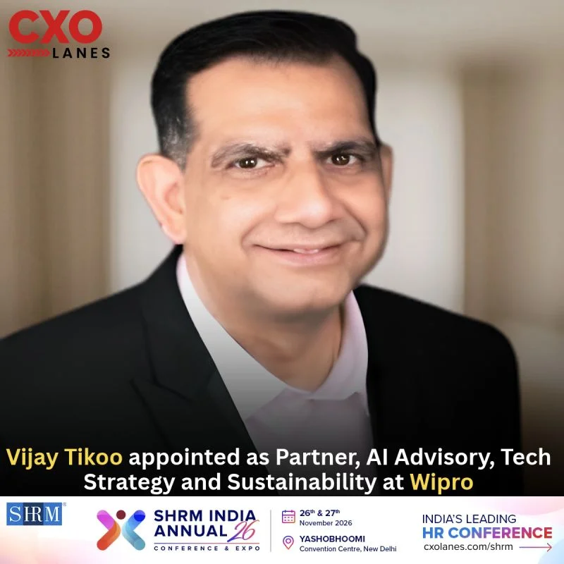 Vijay Tikoo appointed as Partner, AI Advisory, Tech Strategy and Sustainability at Wipro