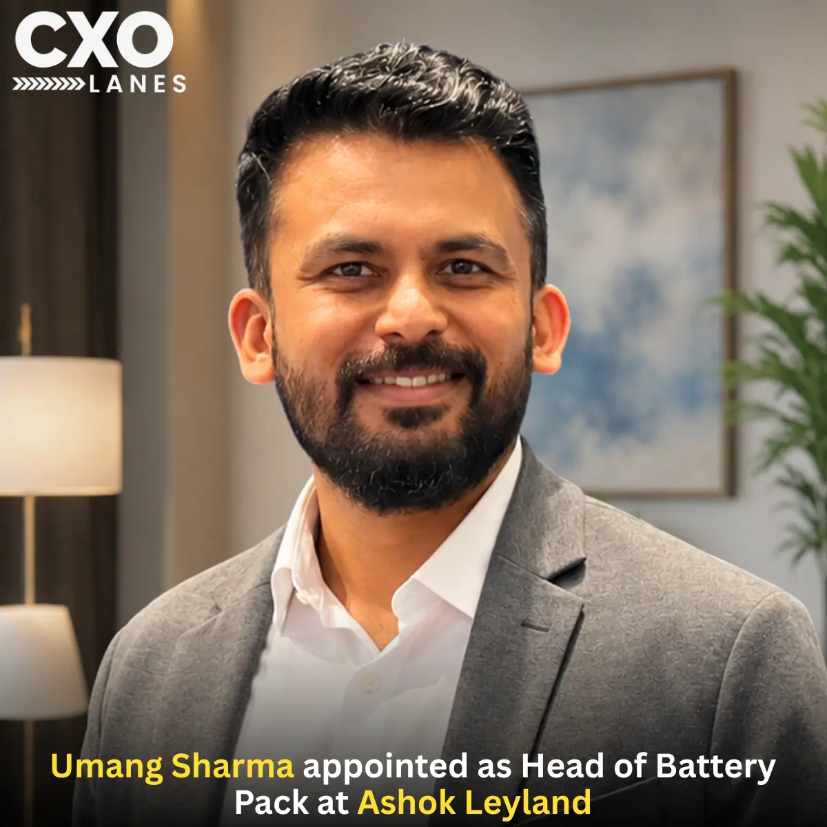 Umang Sharma Appointed as Head of Battery Pack at Ashok Leyland