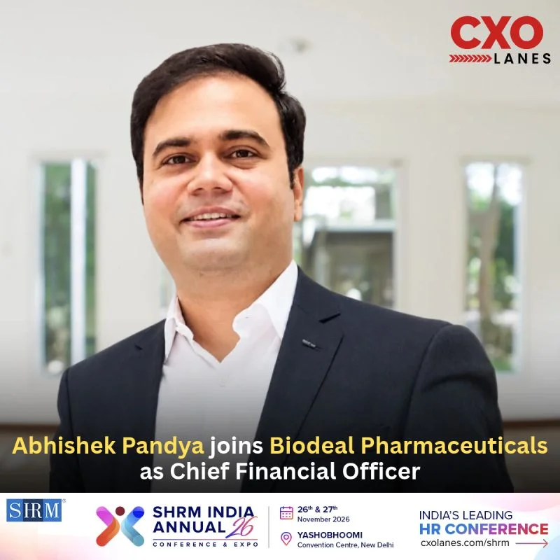Abhishek Pandya has joined Biodeal Pharmaceuticals as Chief Financial Officer