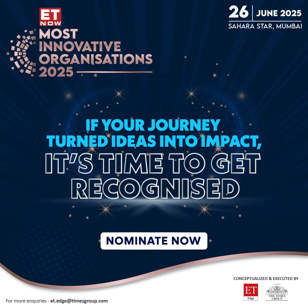ET NOW Most Innovative Organisations 2025: When Curiosity Fuels Innovation and Innovation Shapes the Future