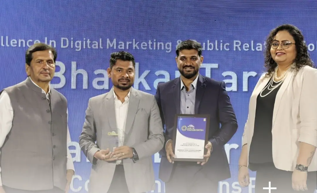 Bhaskar Tare and Parag Dhurke of Gloocal Communications & GC DIGITAL LLP Honoured with 'Gems of Maharashtra' Award by Times Network
