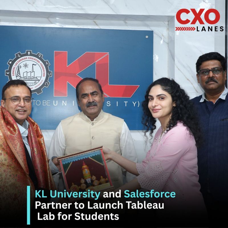 KL University has announced a collaboration with Salesforce to establish a Tableau Lab focused on strengthening data literacy,