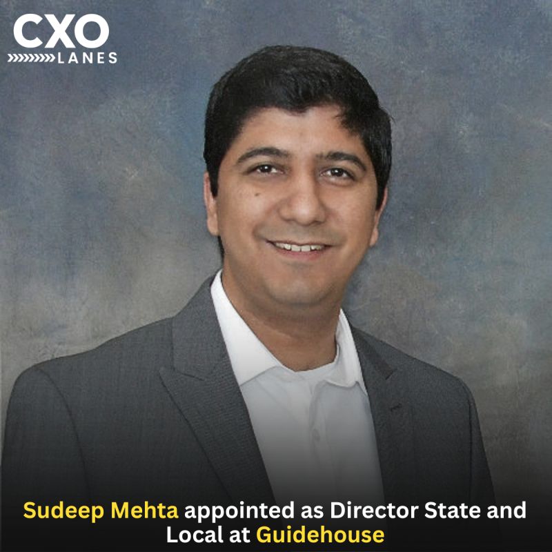 Sudeep Mehta has been appointed as Director State and Local at Guidehouse. In this leadership role, he will leverage his extensive expertise