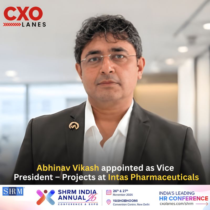 Abhinav Vikash has been appointed as Vice President – Projects at Intas Pharmaceuticals, bringing over two decades of...